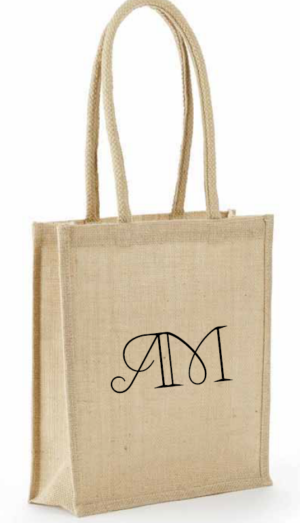 All Natural Jute/Burlap Book Bag - IJ6122