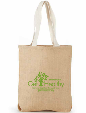 All Natural Jute School Book Bag with Fancy Web Handles & Bottom Gusset - IJ904