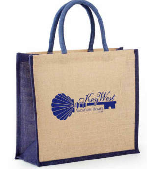 All Natural Jute Grocery Tote with Rope Handles - IJ913