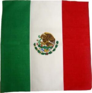 Blank 100% Cotton Mexican Flag Bandanna - IB5201