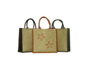 All Natural Convention Jute/Burlap Tote with Rope Handles - IJ903