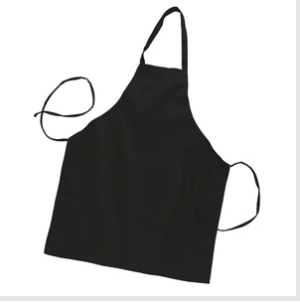 Twill Fabric, Full Length with Plain Front, Generous Cut, Self-Fabric Neck Strap. Extra-Long Waist Ties Can Wrap Around and Tie in Front. Cotton/Poly Apron - IQ2010