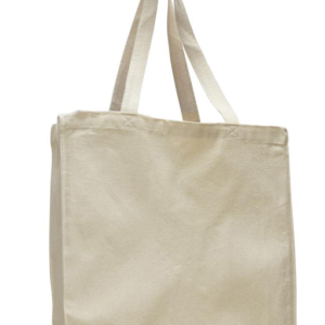 FANCY TOTE BAG 100% COTTON SHEETING FULL SIDE GUSSET