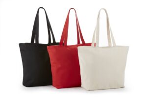 Cotton Canvas Bag Top Zippered Closure - ITB6120