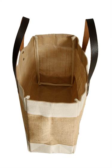 Laminated Jute Tote Bag IJ923 Interior View