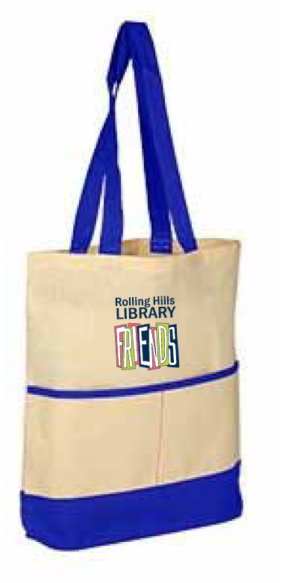 Cotton Sheeting Color Accent Tote with Pocket IQ1609