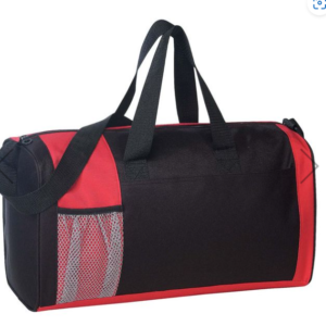 Main compartment with zippered closure Front slip pocket Front side mesh pocket Dual carrying handles Adjustable shoulder strap