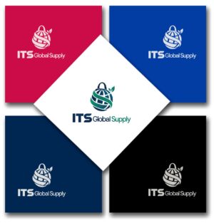 Solid bandanas with ITS Global Supply logo - red, royal blue, navy, black and white
