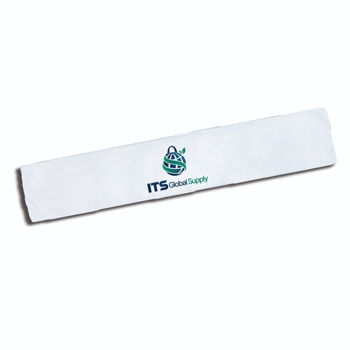 IFT500 white large fitness towel printed with ITS Global Supply logo